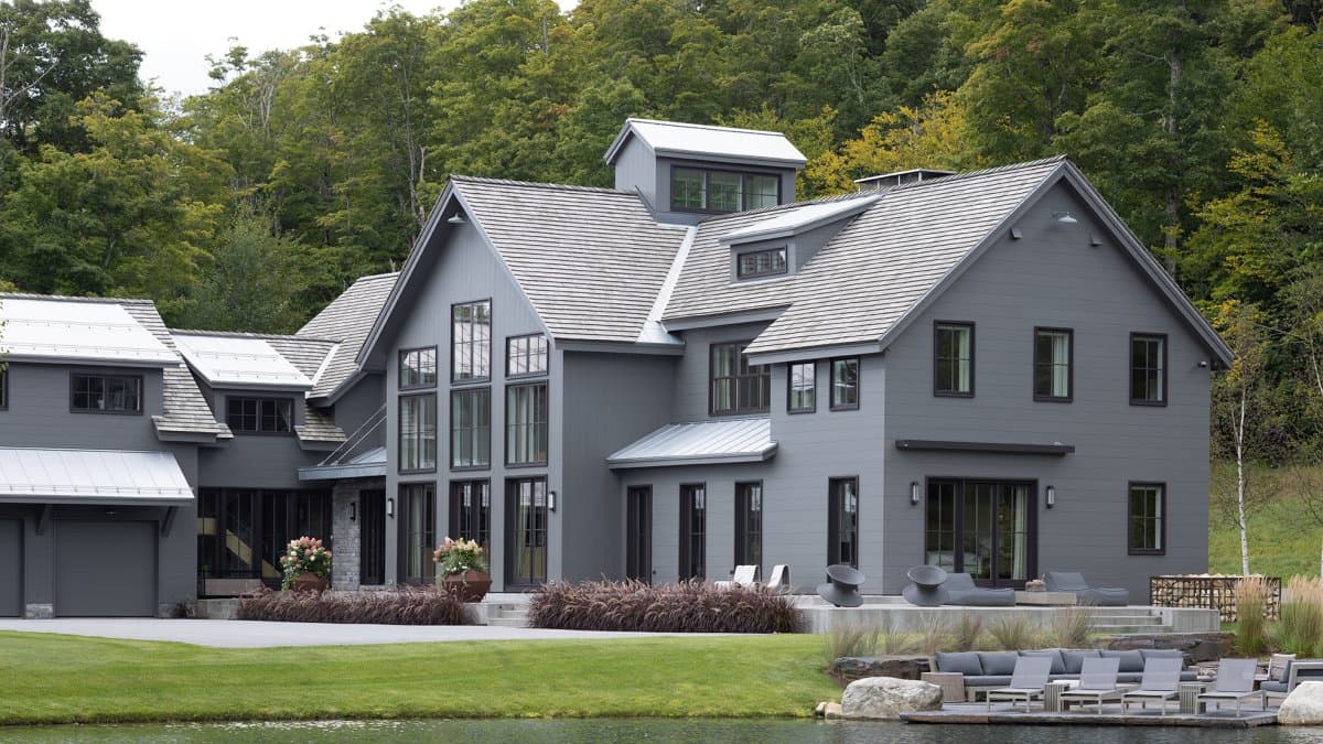 A home clad in TruExterior nickel-gap poly-ash siding