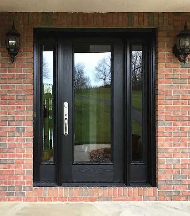 Pella manufacturer photo — an entry door replacement, after