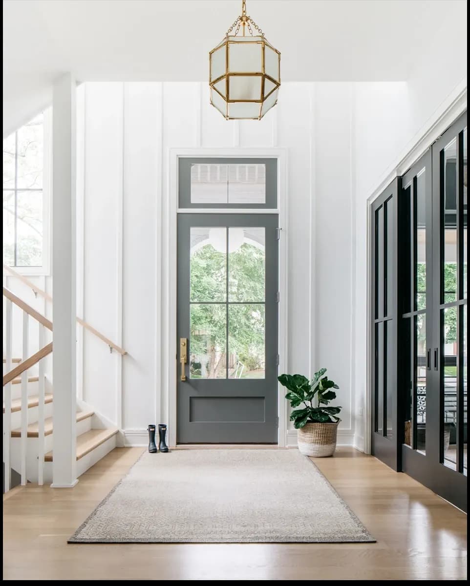 A Simpson entry door with a glass lite on a home's front entrance