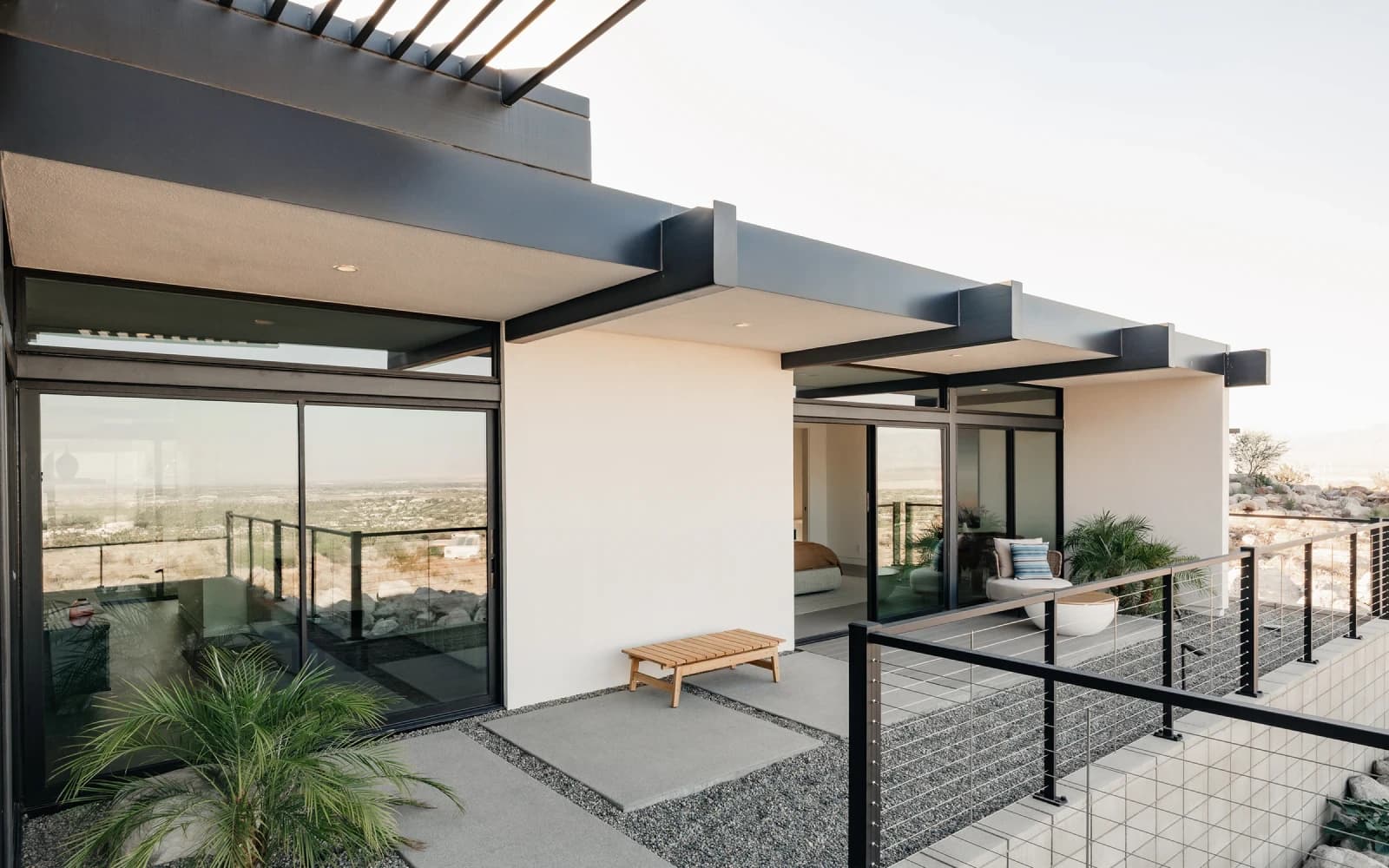 Western multi-slide glass wall a wide wall of glass opening to the outdoors